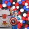 Red Black Blue White Balloon Garland Kit, 122PCS Royal Blue Red abd Black White Balloons